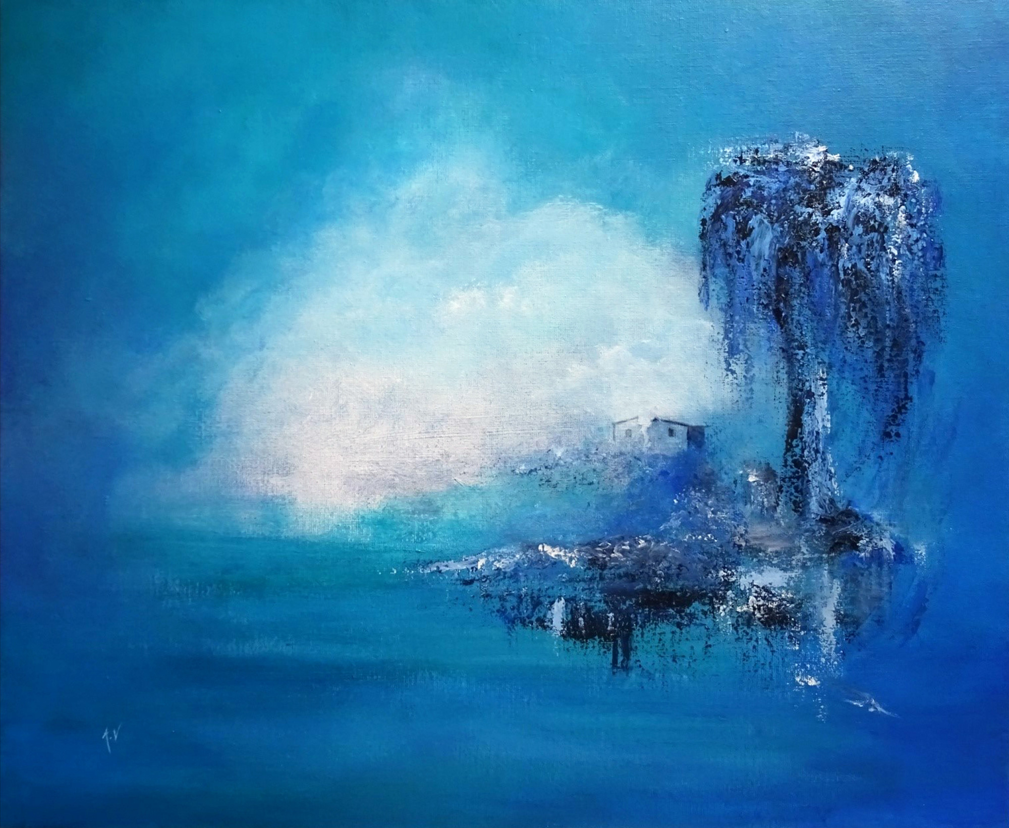 Paysage intérieur I (2016), contemporary landscape, acrylic on canvas by Annick Vavasseur